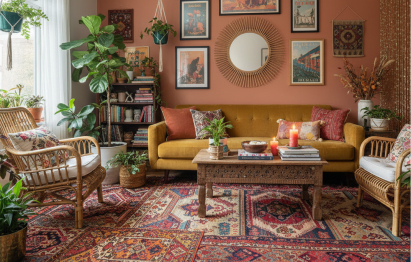 Boho style interior