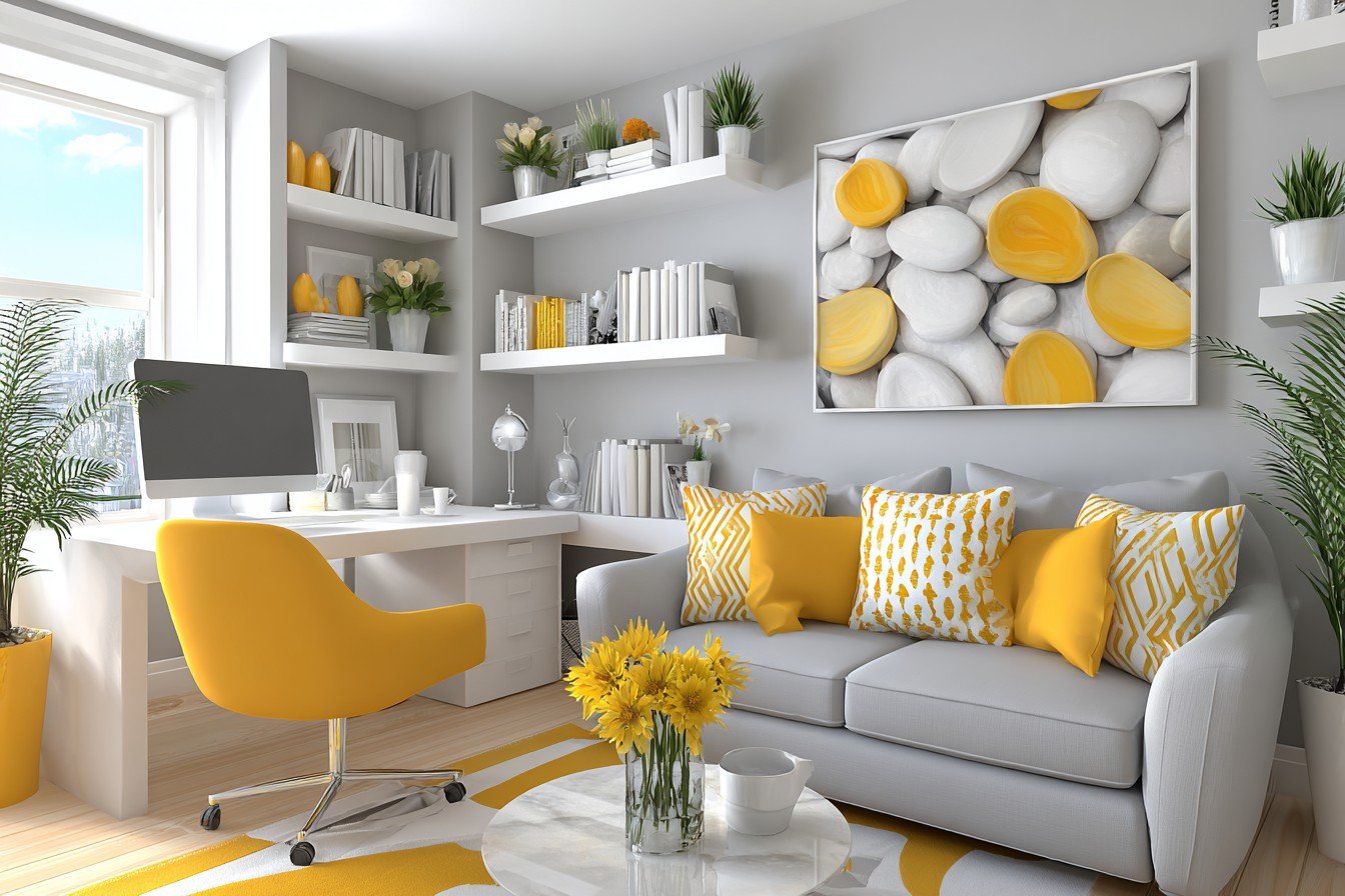 Bold Accents Home Office