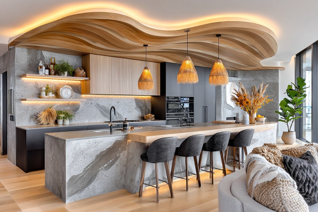 Brutalist Warmth Kitchen