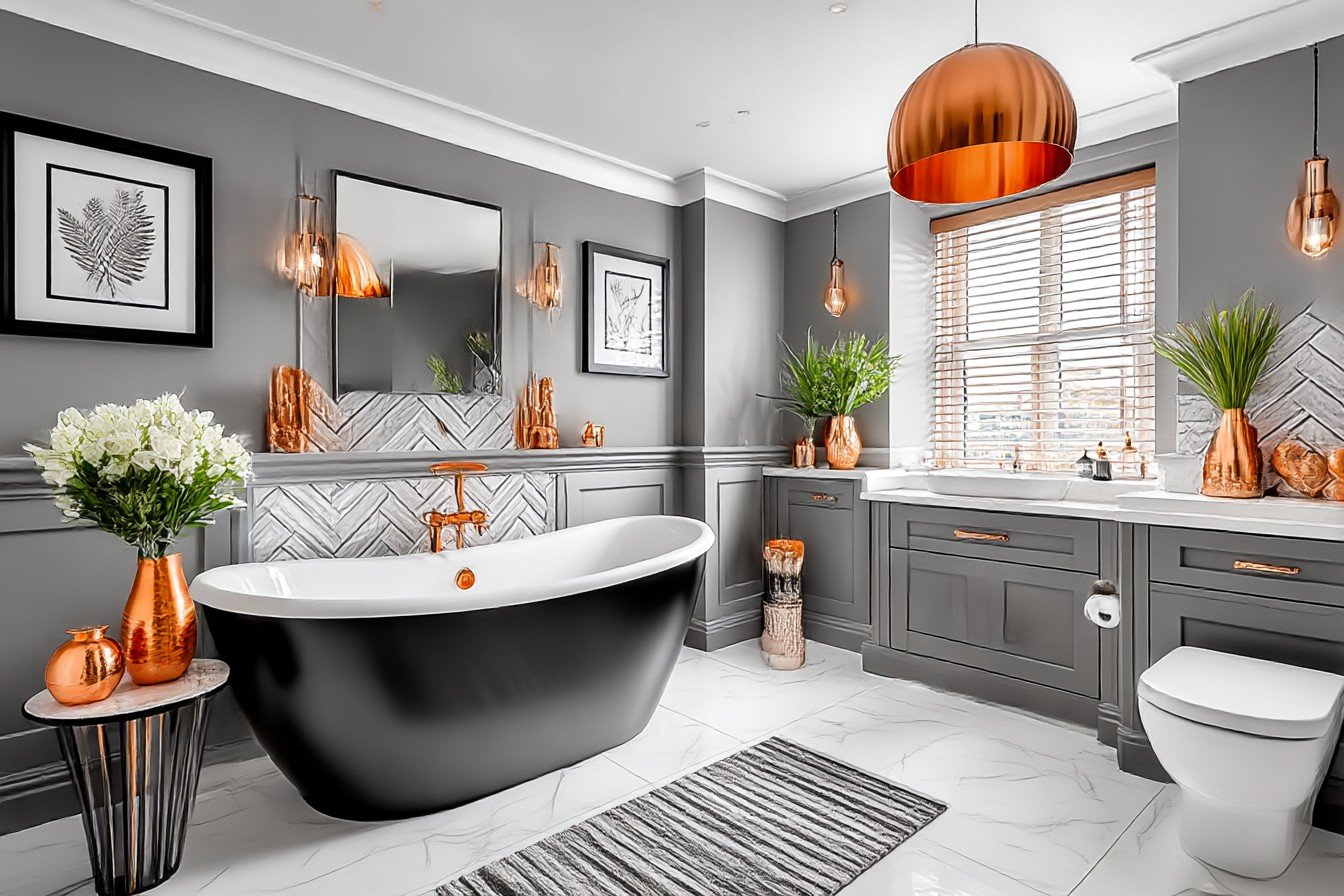 Copper Accents Bathroom