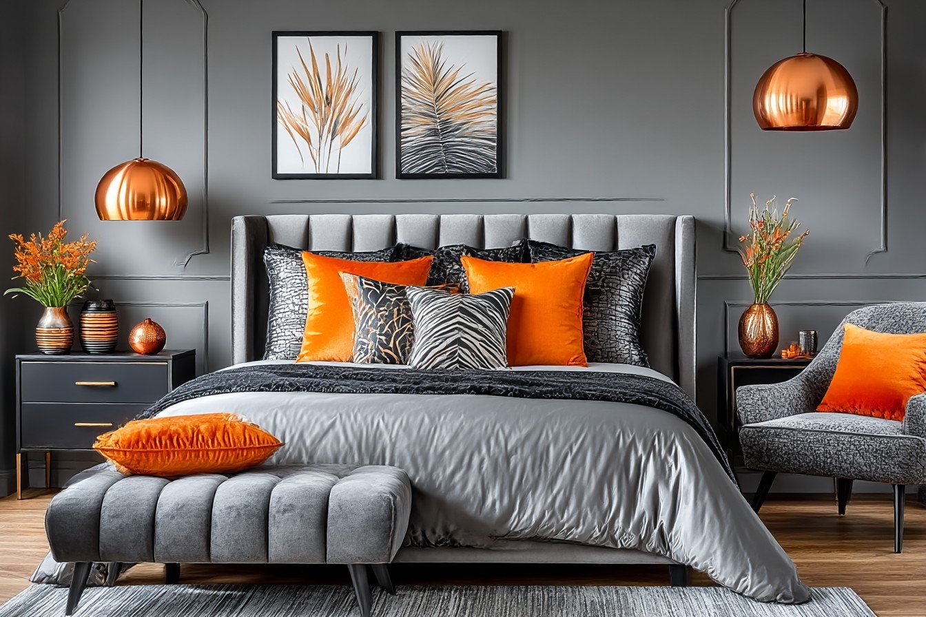 Copper Accents Bedroom