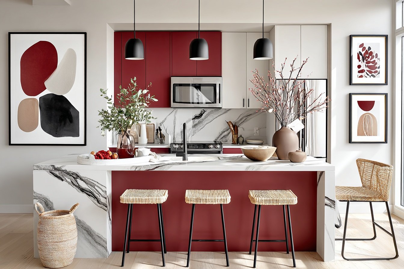 Crimson Graphite Kitchen