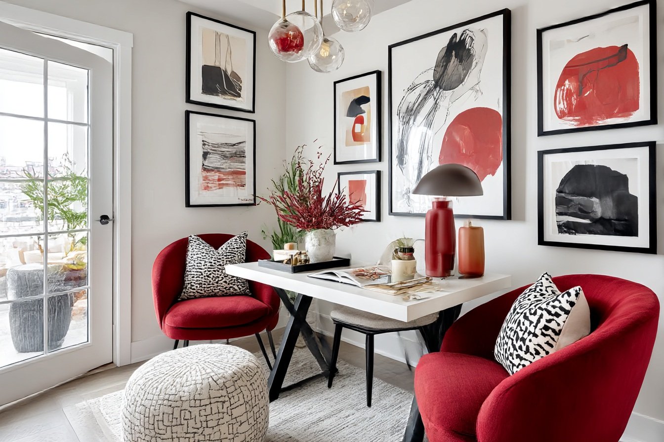 Crimson Graphite Home Office