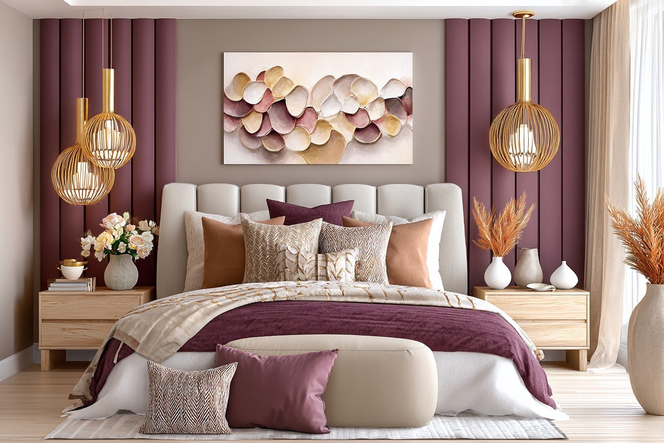 Deep Fig & Sandstone Bedroom