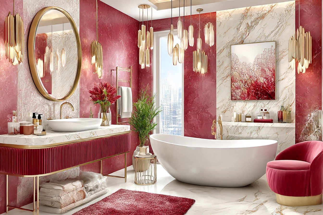 Garnet Glamour Bathroom