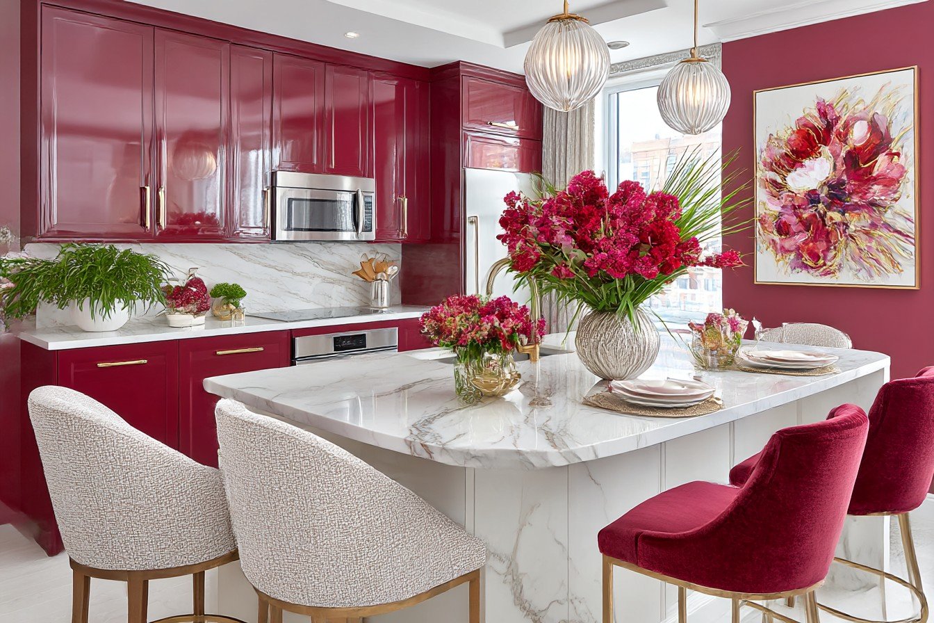 Garnet Glamour Kitchen