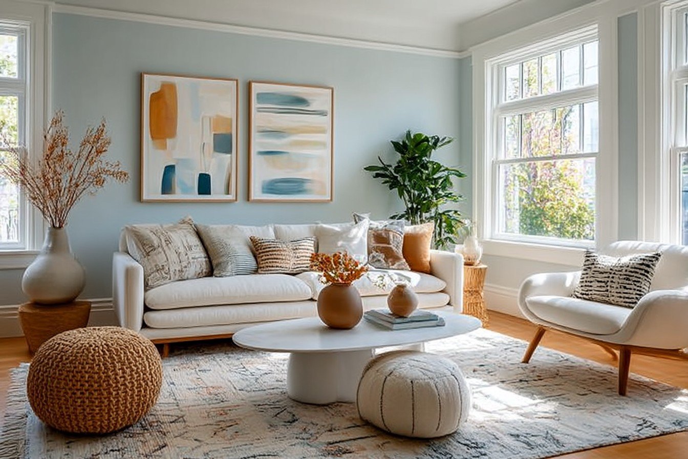 Ivory Bohemian Living Room