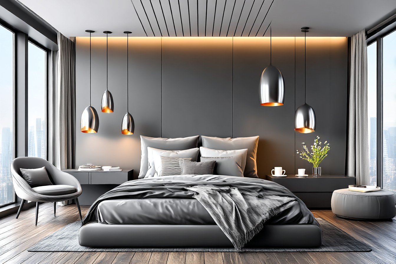 Midnight Minimalism Bedroom
