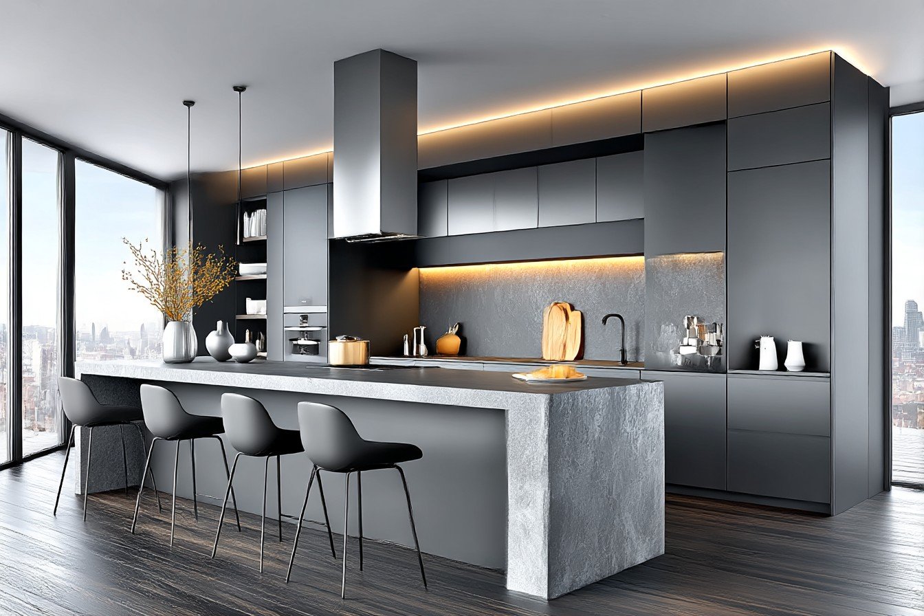 Midnight Minimalism Kitchen