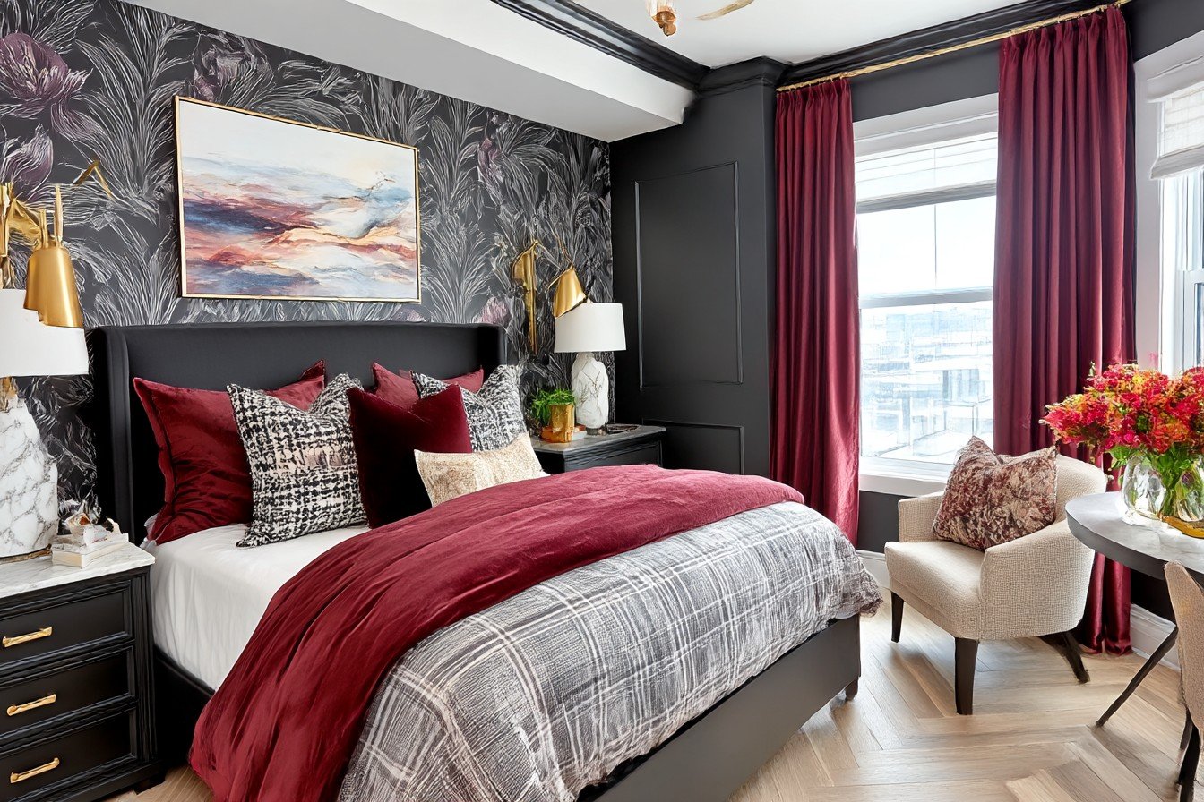 Neo-Victorian Noir Bedroom
